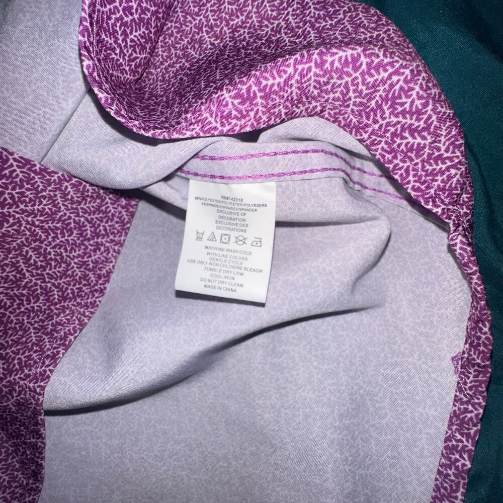 Nick Graham Purple Pattern Short Sleeve Button Shirt Men’s Large - Picture 3 of 4